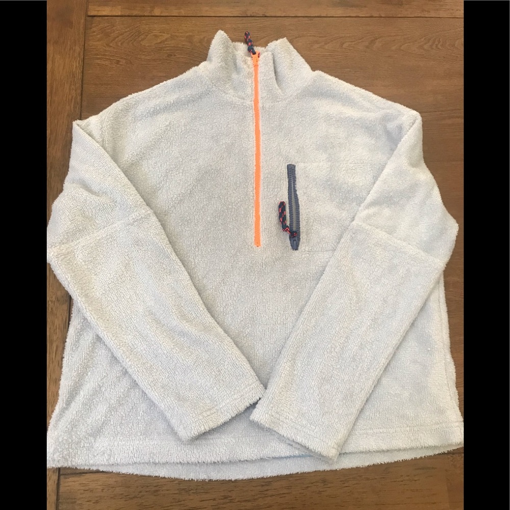 Lou & Grey Terry Fuzzy Zip sweater